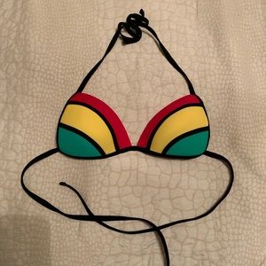 🇯🇲 Jamaican Rasta Padded Bikini Top ❤️💛💚